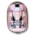 M9 Transparent Wireless USB + Bluetooth Rechargeable Mouse (Pink)